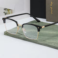 New Design Half Frame Shape Blocking Light Reading Computer Optical TR90 Eyewear Men/Women Anti Blue Light Square Eyeglasses