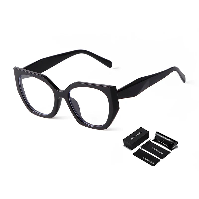 PSTY4402D Fashion Custom Logo Cat Eye Antiblue Light Eyeglasses Vintage Women Men Optical Glasses Frame