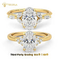 Custom Oval Cut 1 2CT Lab Diamond Rings IGI Certified Synthetic Diamond Ring 14K Soild Gold Lab Grown Diamond Ring