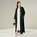 Dubai Abaya Beautiful Black Colour Muslim Traditional Abaya Hand Work Open Abaya Kimono Traditional Islamic Clothing for Women