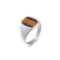 Men's/Women High Quality 316L Stainless Steel Agate Rings in Various Colors Direct Factory Sales