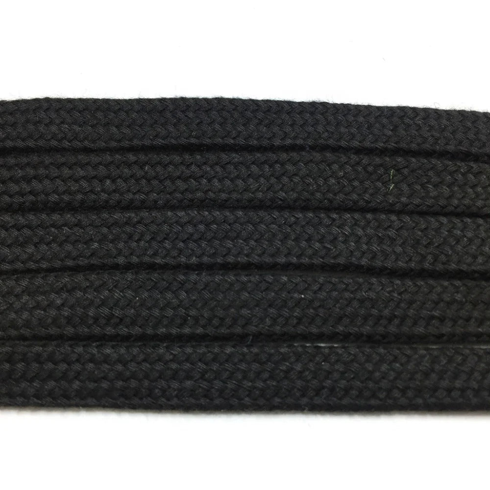 100% Cotton Eco-Friendly 16 Strand Flat Braided Drawcord Transparent Plastic Tips for Hoodie Home Textile Garments Bags Shoes