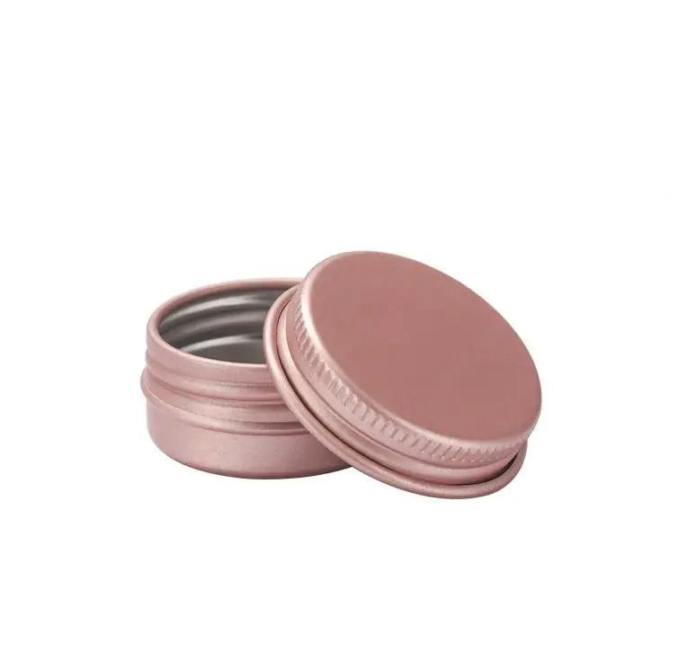 10ml 10g 36*18mm Small Mini Metal Rose Gold Aluminum Tin Box Cans Jars Pot Containers With Screw Lids for Lip Balm Cosmetic
