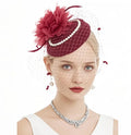 Wholesale Small Hat Cheongsam Headdress Night Shanghai Accessories Republic of China Bride Hat Retro Accessories Veil for Ladies