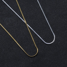 3mm High Quality Snake Chain Necklace Real 18k Gold Plated Stainless Steel Chain Line Necklace for Women Men Teen