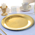 Gold Beaded Charger Plate Round Wholesale Dinner Plate Wedding Decorative Plastic Gold Plate Charger
