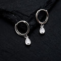 BASQUESUN Factory Wholesale Water Droplet Shaped Copper Inlaid with Zircon Earrings for Girls