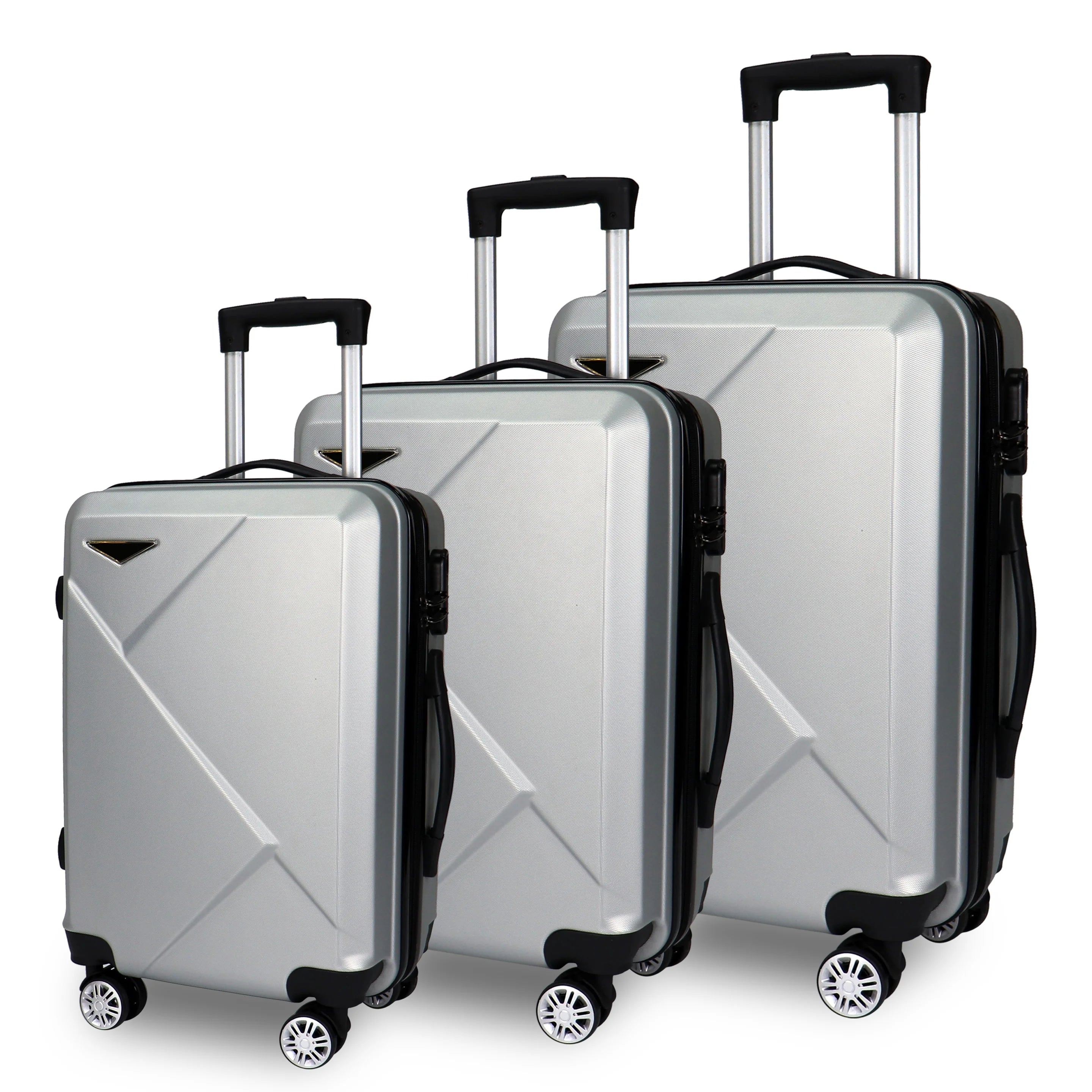 Custom Logo 20/24/28 Inch Luxury Vintage Classical ABS Trolley Luggage Aluminum Business Suitcase Spinner Travelling Unisex