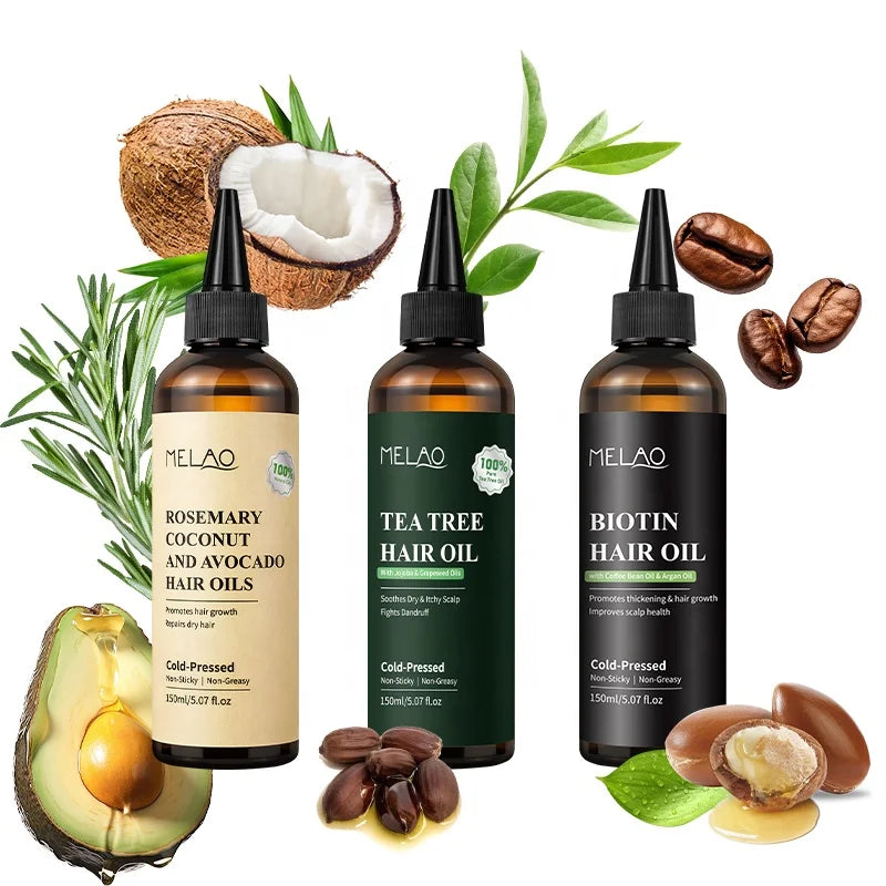 Private Label Promote Hair Regrowth Rosemary Essential Bald Oil Hair Growth Hair Oil