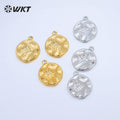 WT-SSP024 Pretty Personality Pendant Retro Oil Pressure Casting Round Hexagram Pendant DIY Sun Star Stainless Steel Pendant