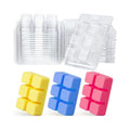 Hot Sale 100 Pack Wax Melt Containers Mold Packaging Clear Empty Plastic Candle Wax Molds for DIY Candle