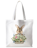 Luxury Easter Bunny Egg Tote Bag DIY Logo Rabbit Easter Canvas for Candy Goody Gift Basket Felt Bag Wholesale