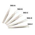 DF High Quality 9A Stainless Steel Eyelash Tweezers Hot Selling Silver Color Tool with Customized Logo Wholesale Price