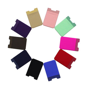 Elastic Cell Phone Card Holder Mobile Phone Wallet Case Credit ID Card Holder Adhesive Sticker Pocket
