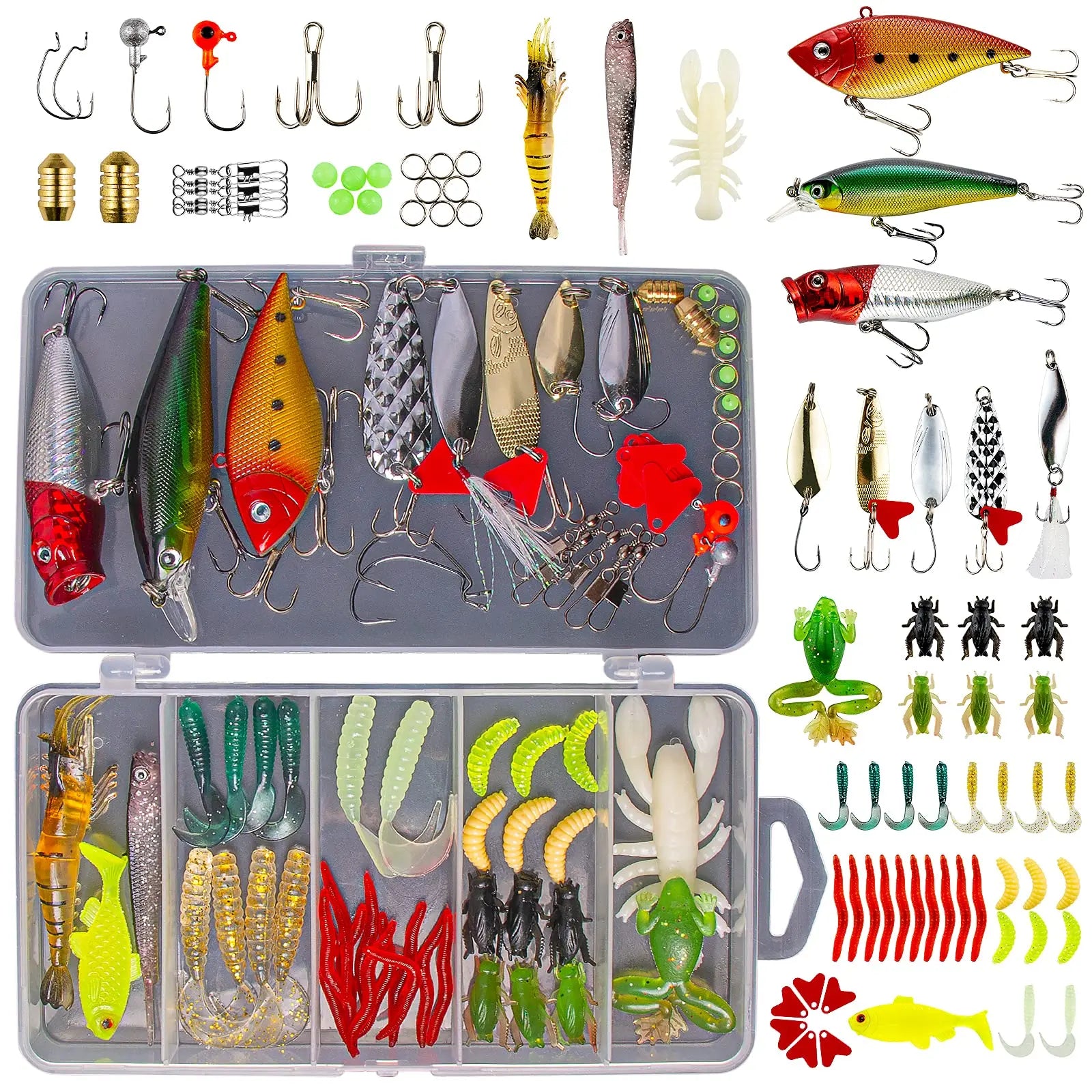 SuperiorFishing Mini 33mm 2.2g Steel Spoon Lure Artificial Hard Bait Saltwater Fish Plastic Jigging Lure Ocean Boat Fishing