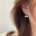 Elegant Delicate 18K Gold Plating Fashion butterfly Micro Inlay clear Cubic Zircon Huugie Earrings Jewelry