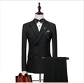 2026 New Korean Men's Two Breasted Three Piece Business Casual Suitsnd Banquet Slim Suit British Gentleman