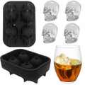 New Arrive Silicone Eco Friendly Skull Ice Molds Maker Skull Shaped Silicone Ice Cube Molds for Drink Ice Maker