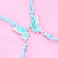 New Friendship Sister Butterfly Bracelets Boho Couple Colorful Wax Rope Handmade Adjustable Card Bracelet Women Pulseira Jewelry