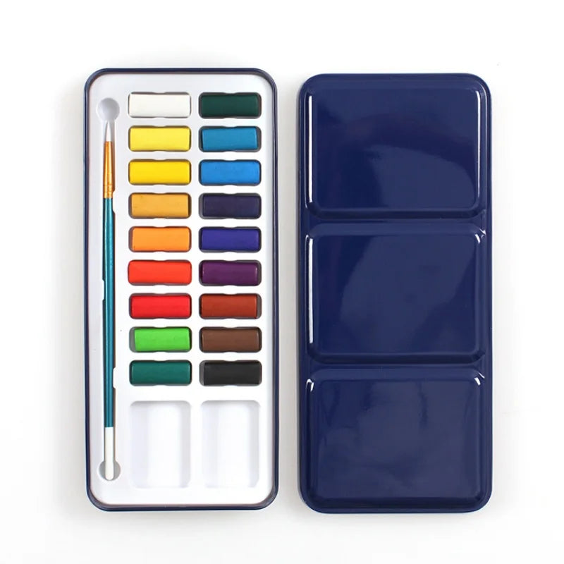 24/18/12 Color Tin Box Water Color Stationery Wholesale Watercolor Palette Box MegaBDM