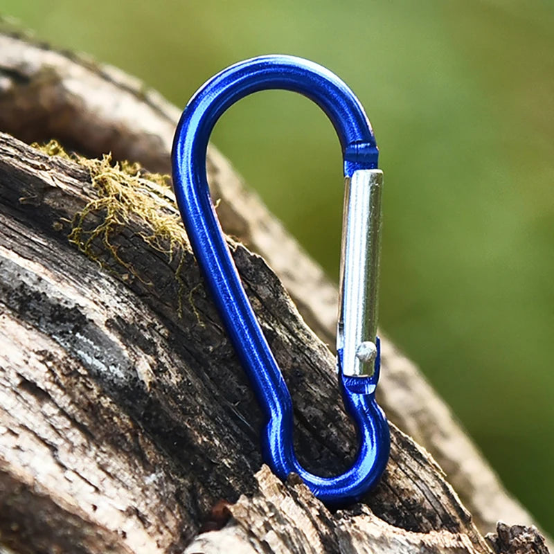 Custom Logo Laser Engraved Aluminum Alloy Carabiner Gourd-Ring Keychain Hook Bulk Karabiner Clip for Backpack Promotional Gift