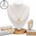 Wholesale Chain Tree of Life Stainless Steel Women Ring Luggage Jewelry 18K Gold Plated Rhinestone Classic Sets Joyera Acero