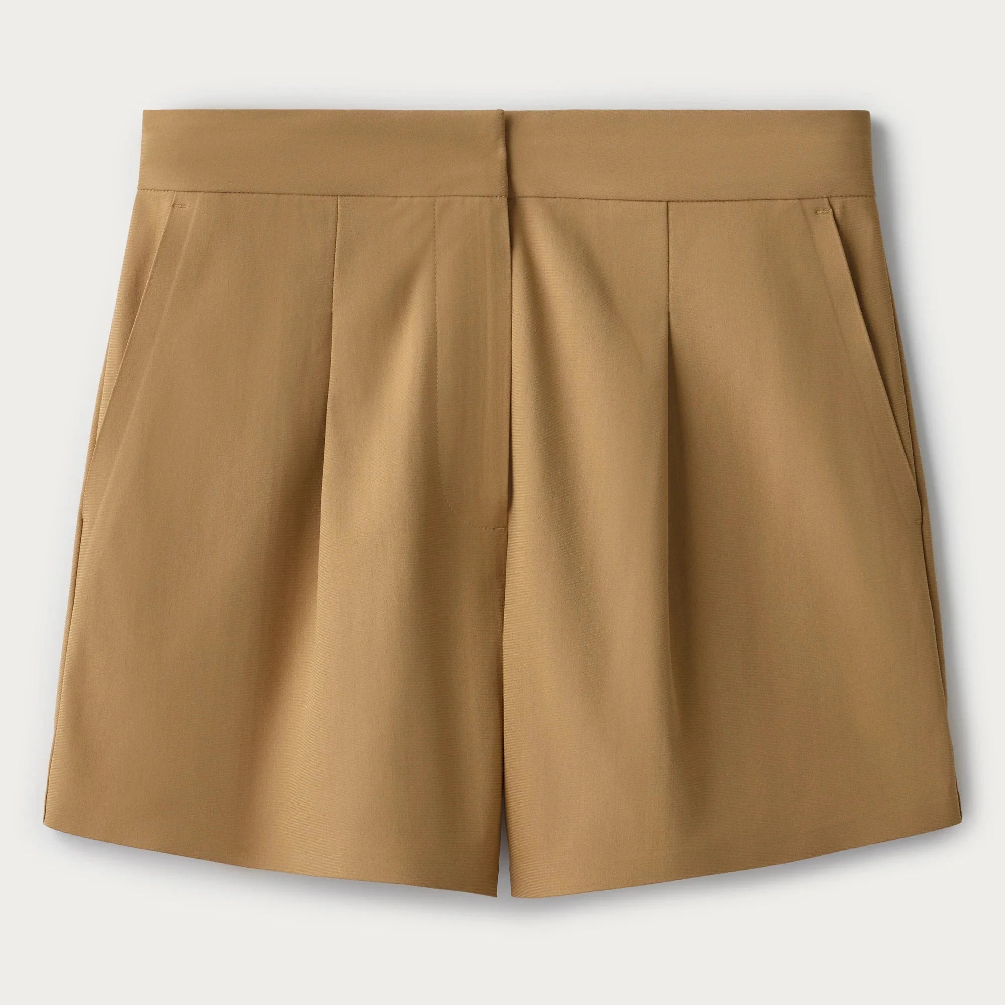 Luxury Women's Summer High Rise 4 Way Stretch Elastic Waistband Polyester/Elastane Casual Shorts