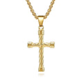 Costom Fried Dough Twists Gold and Black Stainless Steel Silver Jewelry Necklace Wholesale
