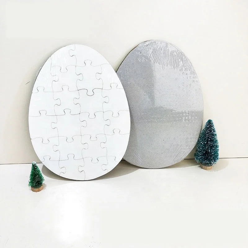 15*20cm 24pcs Printable Sublimation Egg Jigsaw Puzzle Photo Frame Big Pieces for Easter Kid Gifts