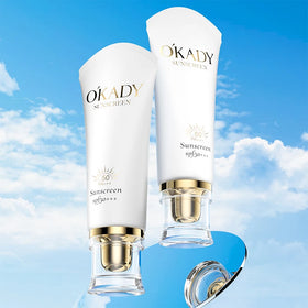 OKADY Custom Available White Soft Tube 50g SPF50+++ Clear Oil Free Broad Spectrum UVA UVB Sun Protection Sunblock Sunscreen