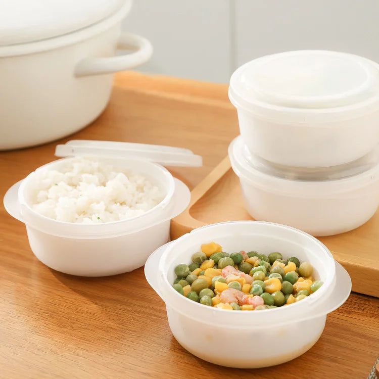 Microwavable Sealed Food Storage Box White Food Storage Containers for Kitchen Organization