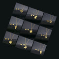 Simple Gold Plated Jewelry Stainless Steel Flower Dragonfly Cat butterfly Personalized Necklace Earrings Jewelry Sets for Women