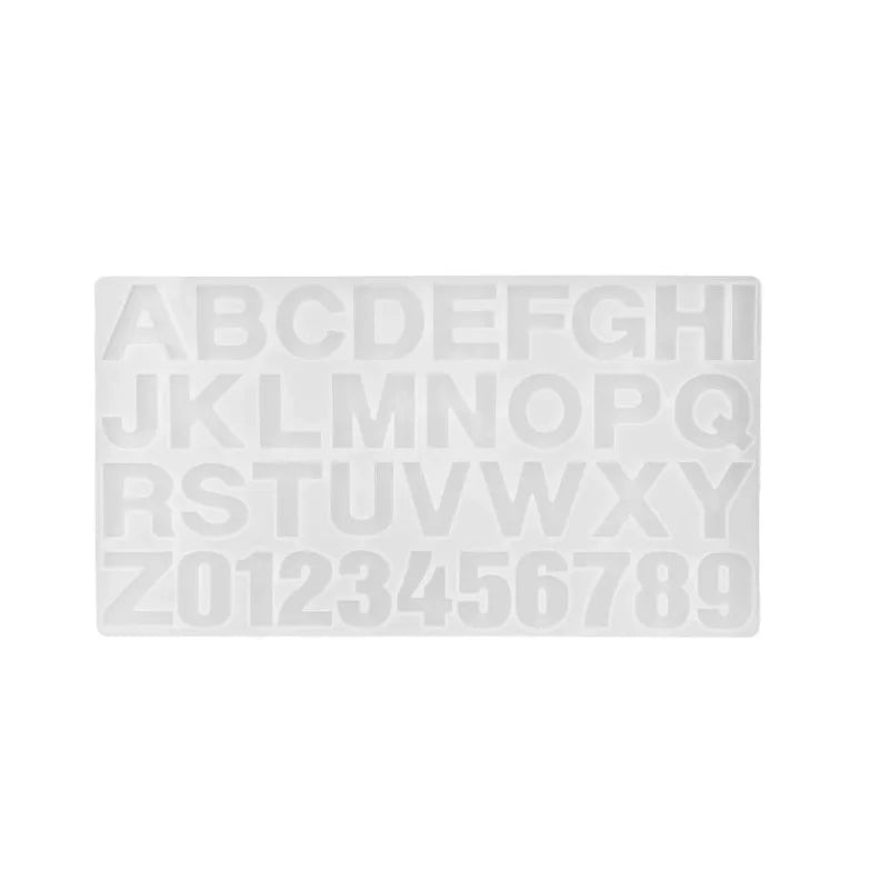 Resin Silicone Molds Mould Cheap Kids Handmade Diy Keychain Glittering Jewelry Making Epoxy Number Pendant Alphabet Letter Mold