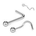 Hot Selling 14K Gold Plated Titanium Zircon Nose Stud F136 Round Ball Pin Style Unisex Wedding Engagement Body Piercing Jewelry