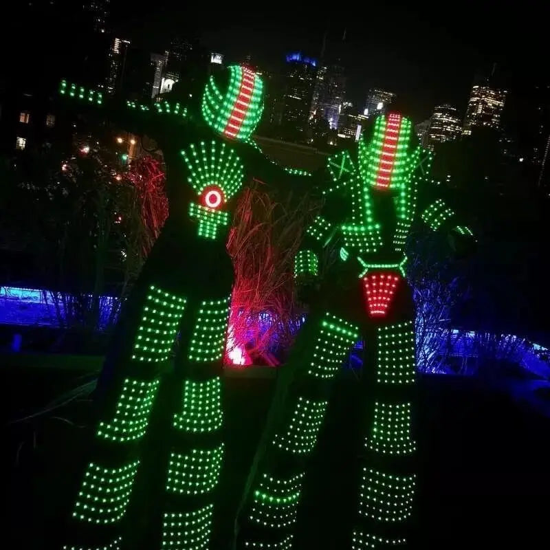 Led Robot Suits Traje Party Giant Disfraz De Robot DJ Stilts Costume for Ballroom Cosplay Party Stage Show Singer Performance