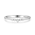 Minimalist Jewelry 925 Sterling Silver CZ Diamond Women Small Stackable Finger Rings