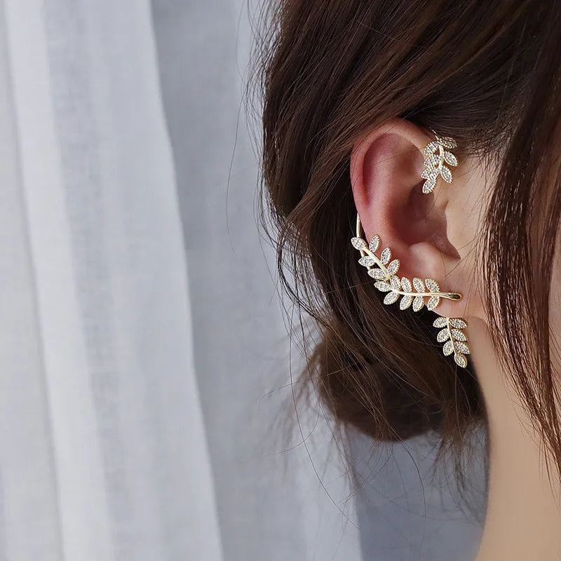 Fashion Jewelry Earrings GT Hot Selling 14k Gold Plated Leaf Stud Earring for Women