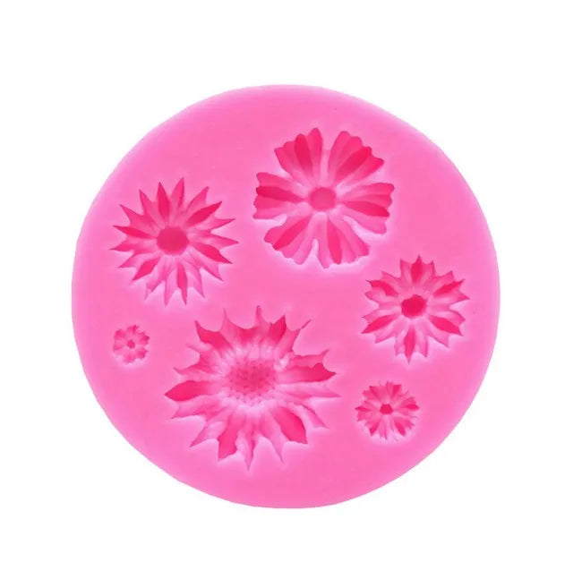 3D Chrysanthemum Silicone Pink Cake Baking Chocolate Sugar Craft Mould for Dessert Decorators