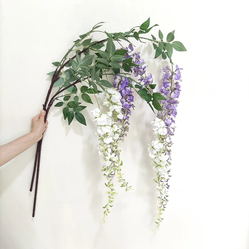 Artificial Wisteria Artificial Ceiling Flower Vine Silk Artificial Wisteria Flower Faux Wisteria Hanging Flowers for Wedding