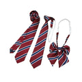 Formal Business Skinny Classic Durable Working Uniform Necktie Self-Tied Stripe Polyester Ties and Bows for Wedding