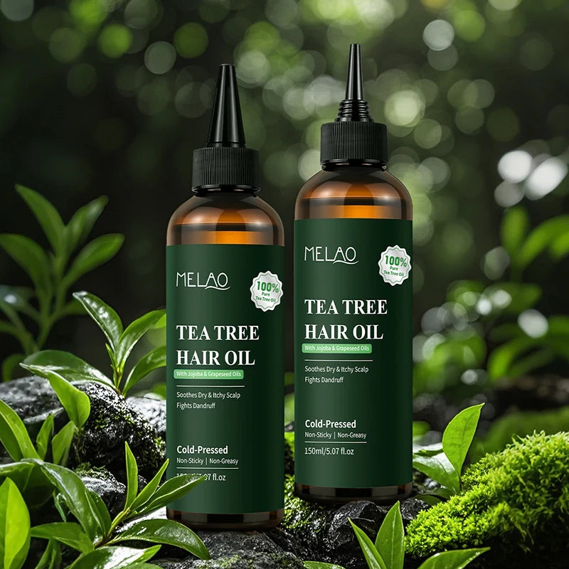 Private Label Natural Hair Products Vegan Tea Tree Essential Oil for Hair Repair Scalp Massage Tea Tree Oil Hair Nourishing Care