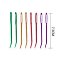Wholesale Golden Silver Red Green Blue Large Eye Bent Tip Tapestry Yarn Needle for Ribbon Embroidery Cross Stitch