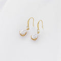Simple Fashion 18k Gold Plated Ear Hook Earring Waterdrop Diamond Pendant Earring