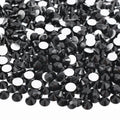 Wholesale Black Color Flat Back Round Crystal Sticker Glass Stone Face Nail Strass Rhinestones for Decoration
