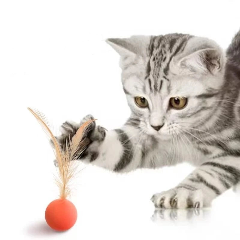 Cute Interactive Pet Juguetes Para Mascotas Indoor Wholesale Pet Toys Ball Rubber Ball Cat Play Claw Toy