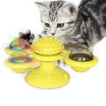 Hot Sales Creative Cat Windmill Toy Glowing Ball Catnip Balls Grinding Stick Durable Rubber Attaching Suction Cup for Teasing