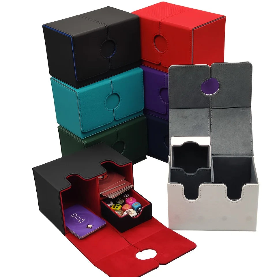 MIO Custom PU Leather Deck Box for TCG & for MTG 160+ Premium Card Storage Case Buy Card Game Accessory