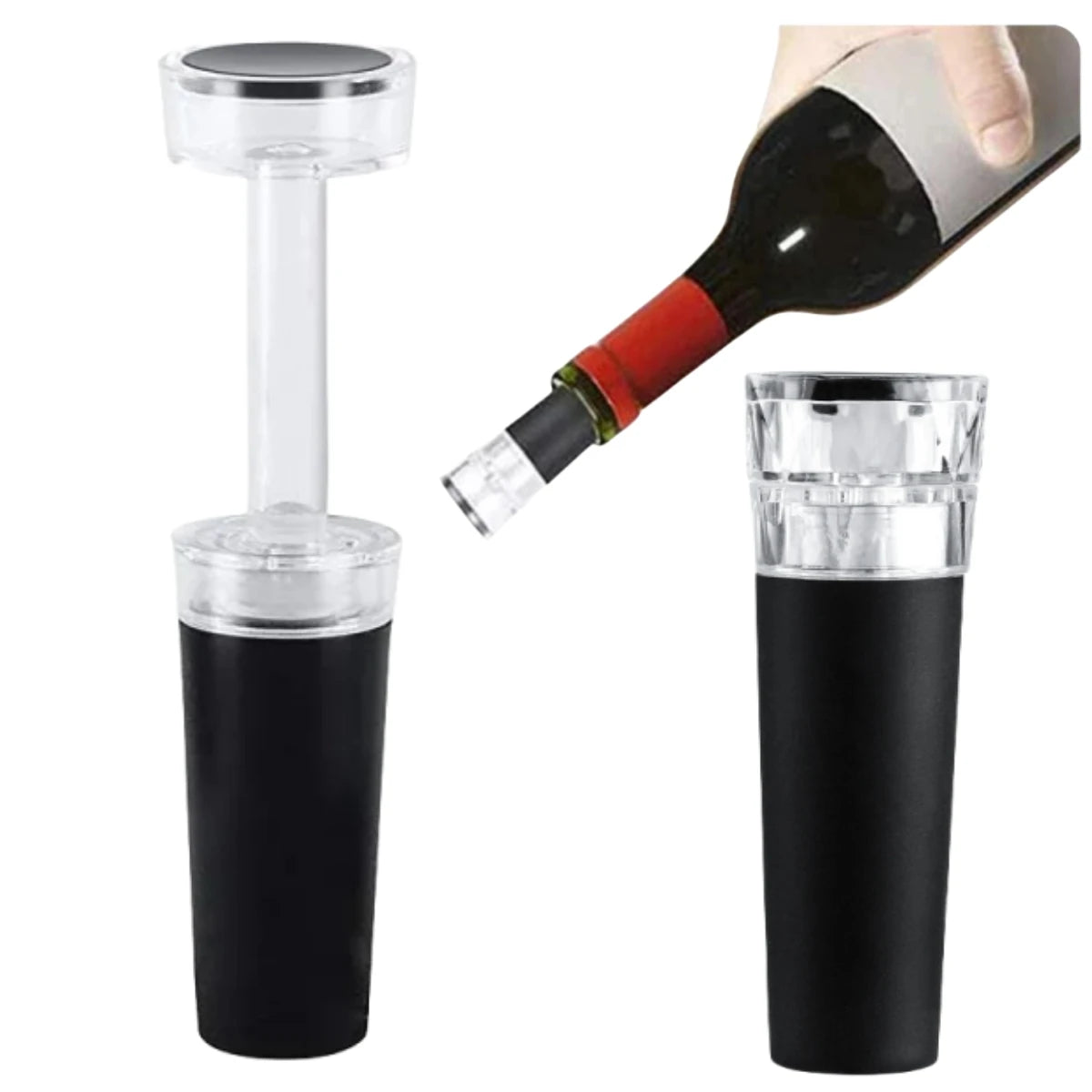 Hot Sale Safety Silicone Caps Vacuum Wine Saver Pump Silicone Bottle Stoppers Home Bar Vacuum Wine Stopper