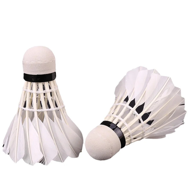 Hot Selling 3-Piece Professional Grade Badminton Ball Set Durable Hard PU Material Not Easy Break Goose Feather Shuttlecocks