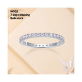 1 PCs to Customization Fine Jewelry S925 Sterling Silver Micro Pave 2MM Moissanite Eternity Band Ring Ladies Engagement Ring